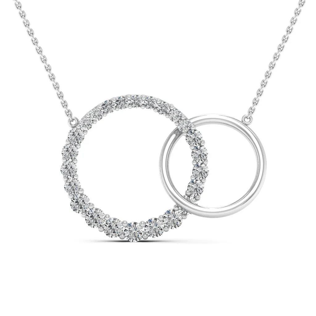 1.52 d.e.w cts Aurora Moissanite Necklace