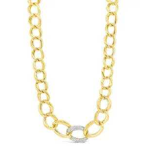 Absolute Gold Sparkly Link Necklace