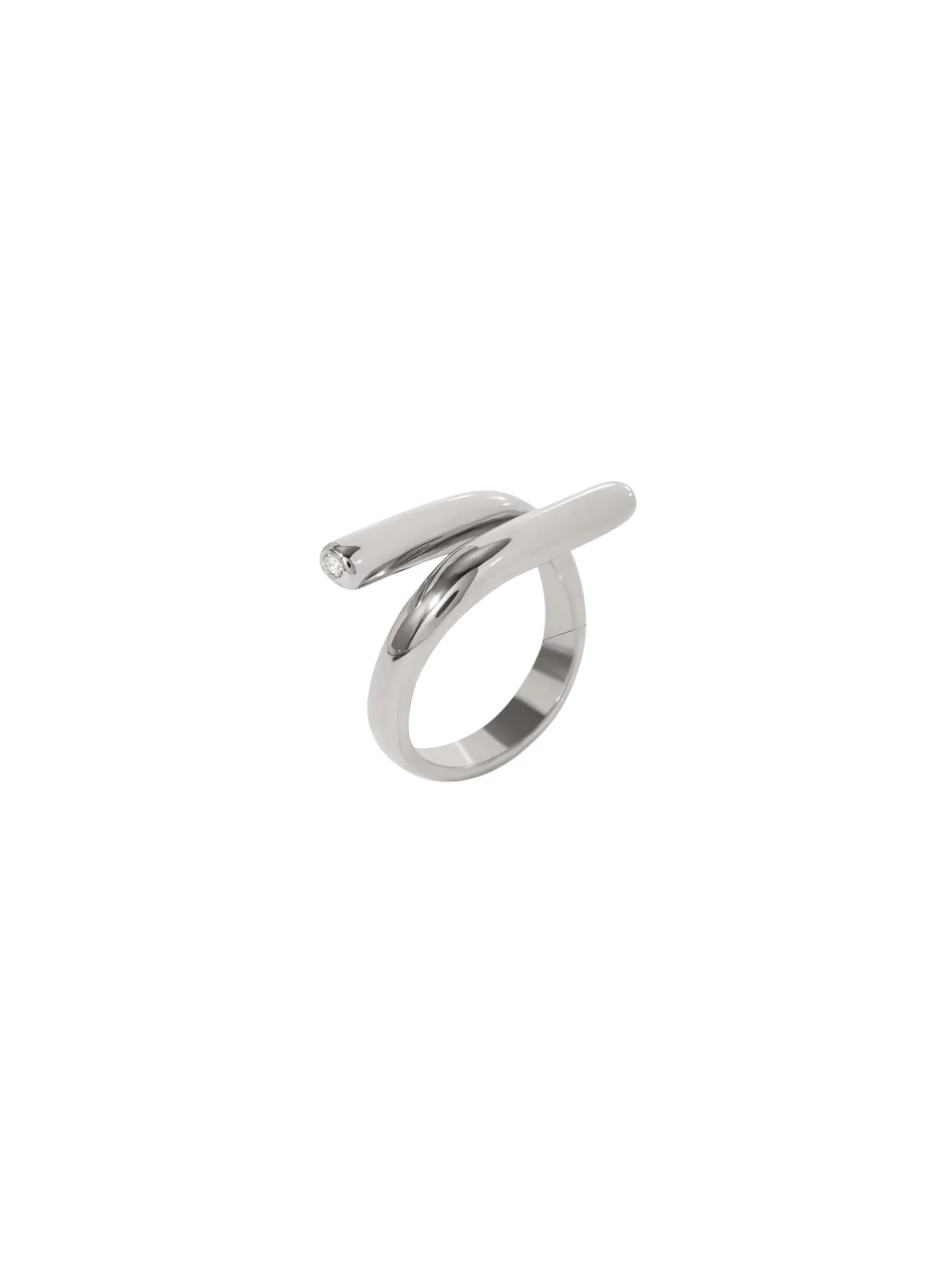 Anillo Cruzado Con Zirconia
