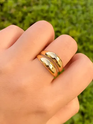 Anillo Doble Linea Abierto