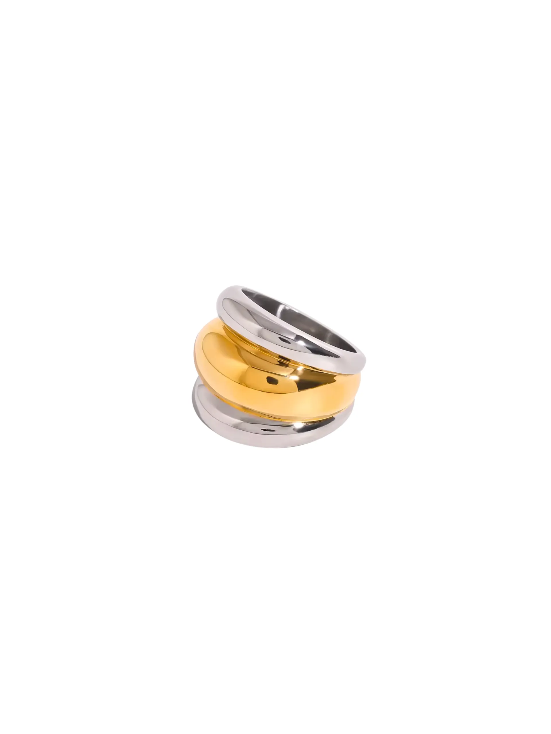 Anillo Triple Chunky Combinado