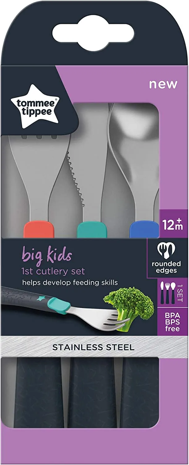 Big Kids Stainless Steel First Cutlery Set, 12m 