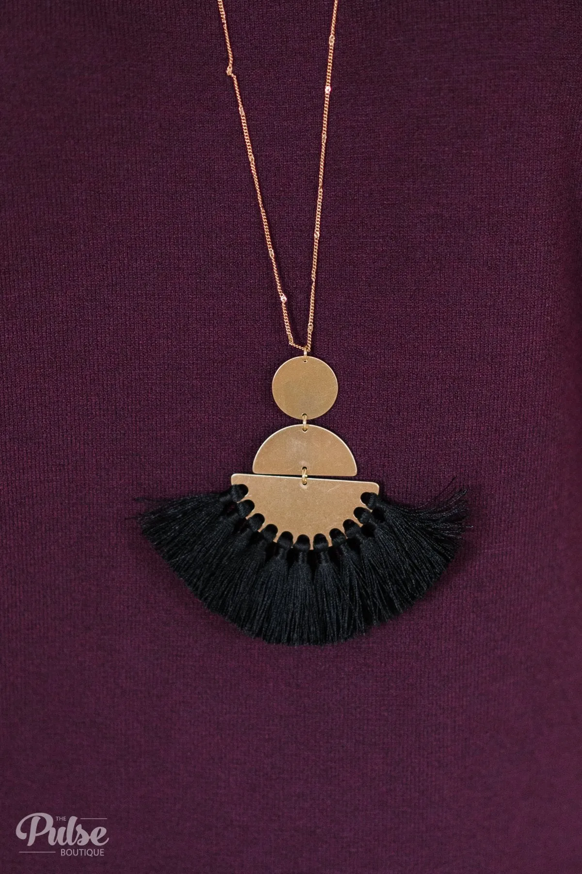 Black Tassel Necklace