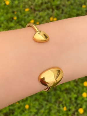 Brazalete Dorado Doble Circulo