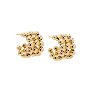 Chunky Beaded Hoop Earring