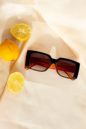 Chunky Bevelled Rectangle Sunglasses