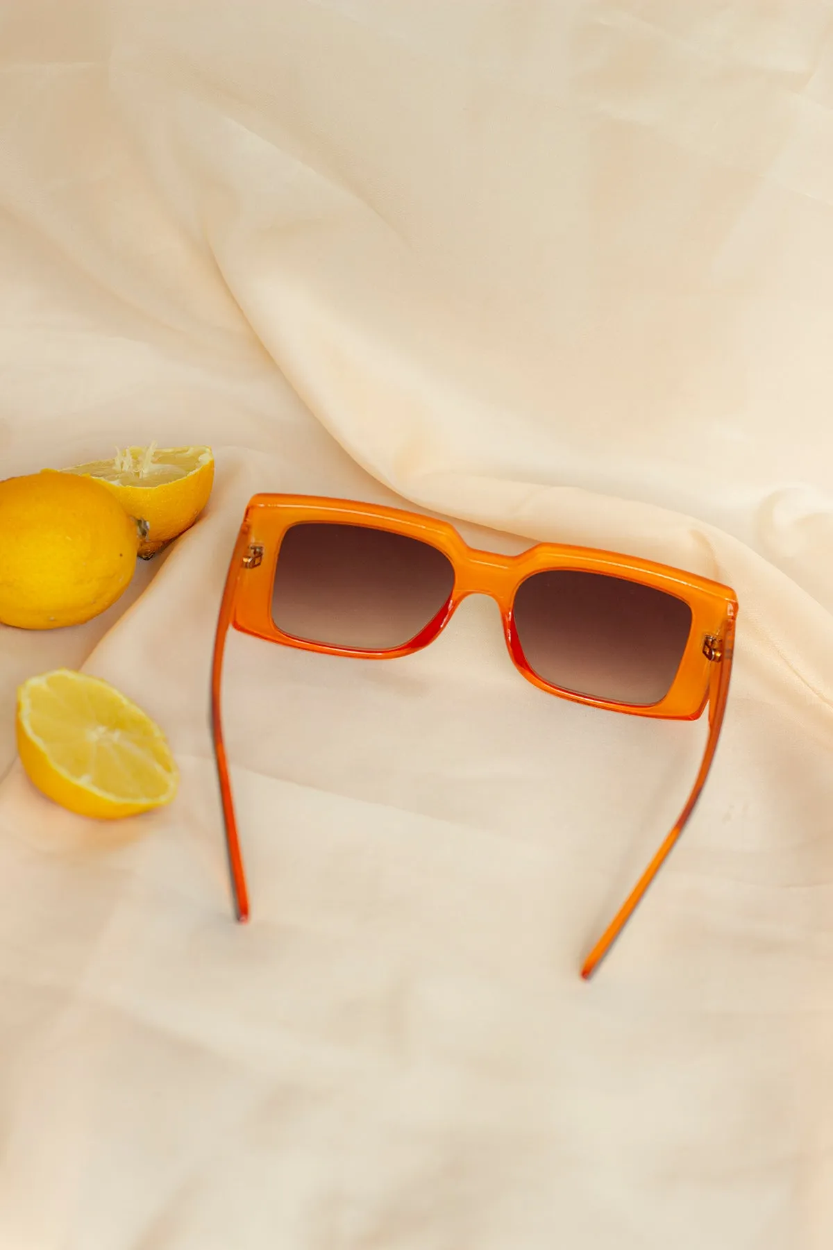 Chunky Bevelled Rectangle Sunglasses