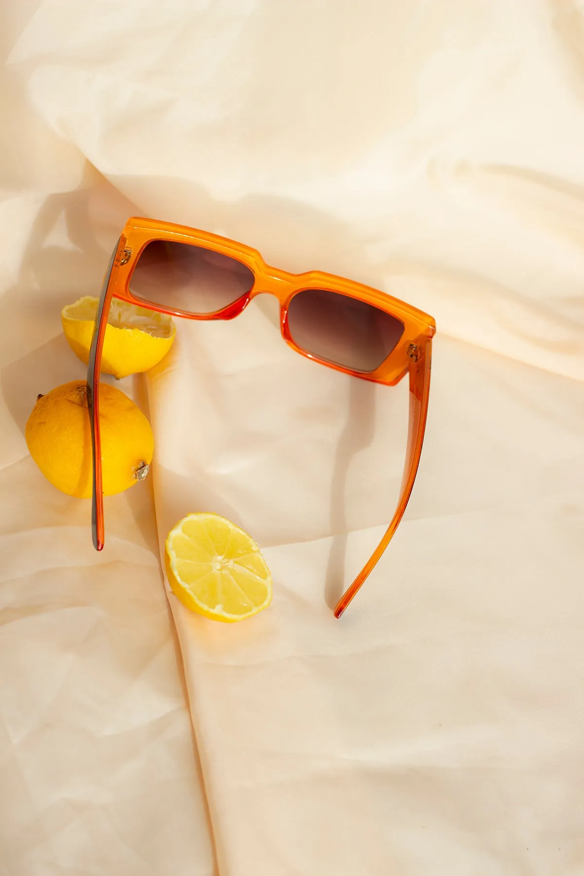 Chunky Bevelled Rectangle Sunglasses