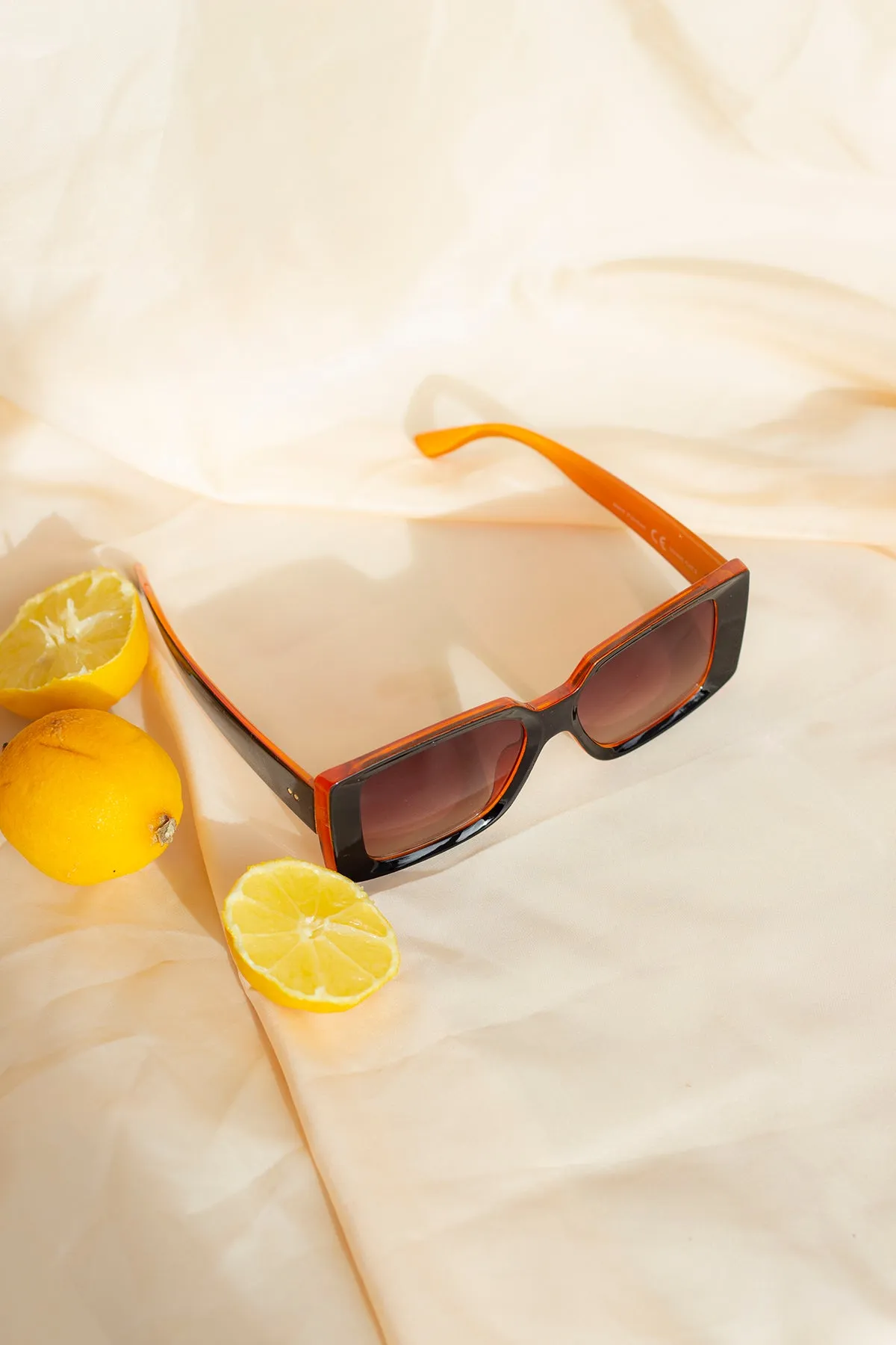 Chunky Bevelled Rectangle Sunglasses