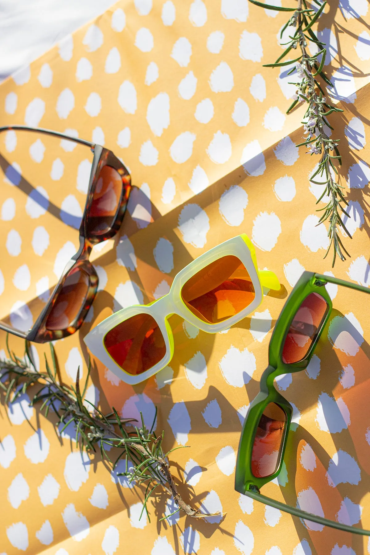 Chunky Bevelled Square Sunglasses