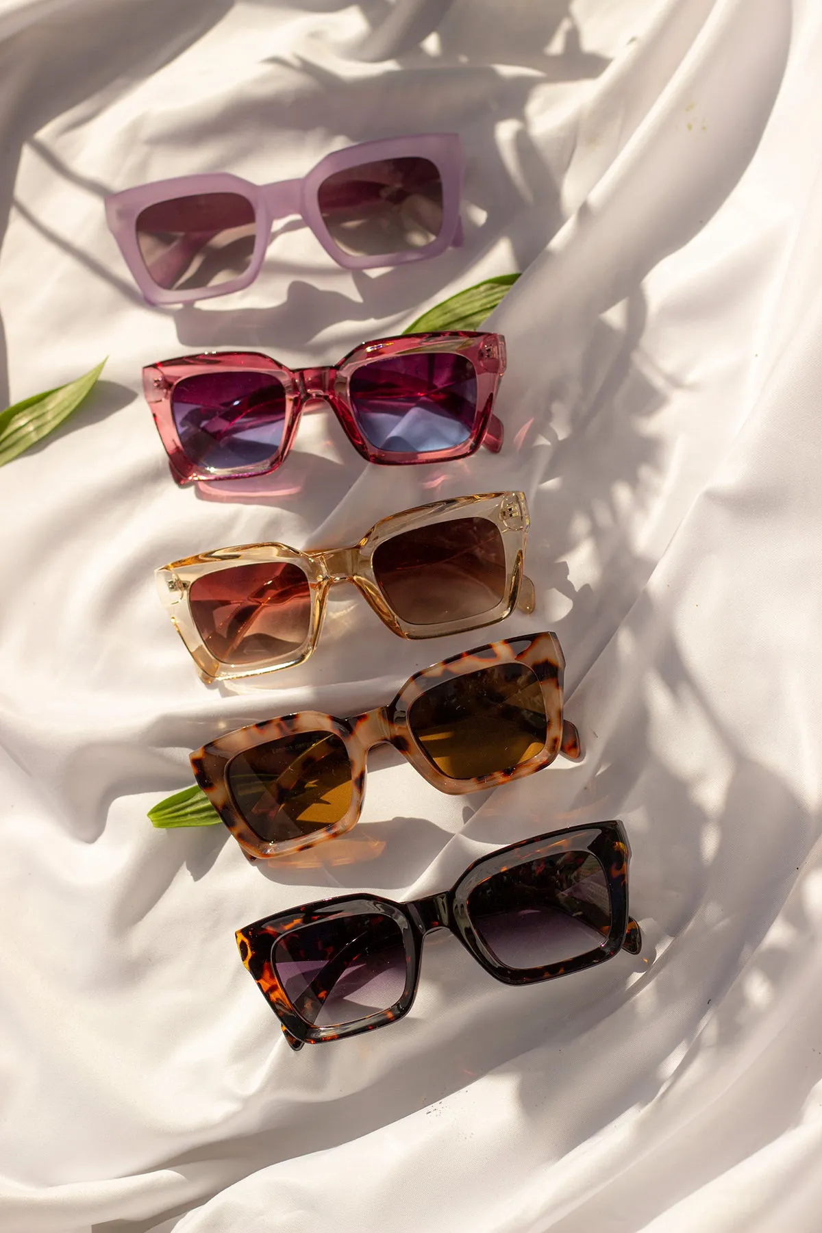Chunky Bevelled Square Sunglasses
