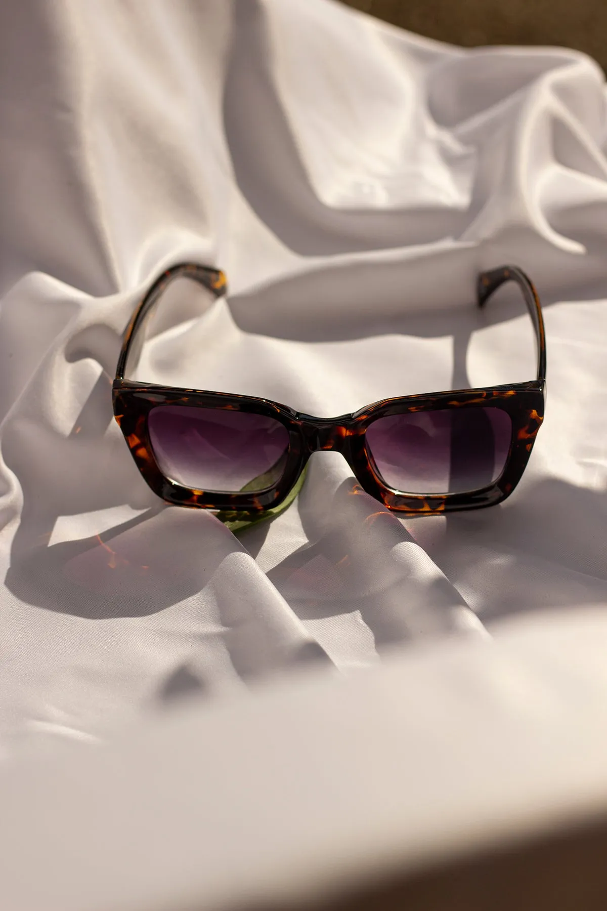 Chunky Bevelled Square Sunglasses