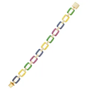 Chunky Pave Link Bracelet