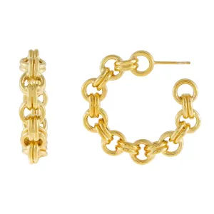 Chunky Rolo Chain Hoop Earring