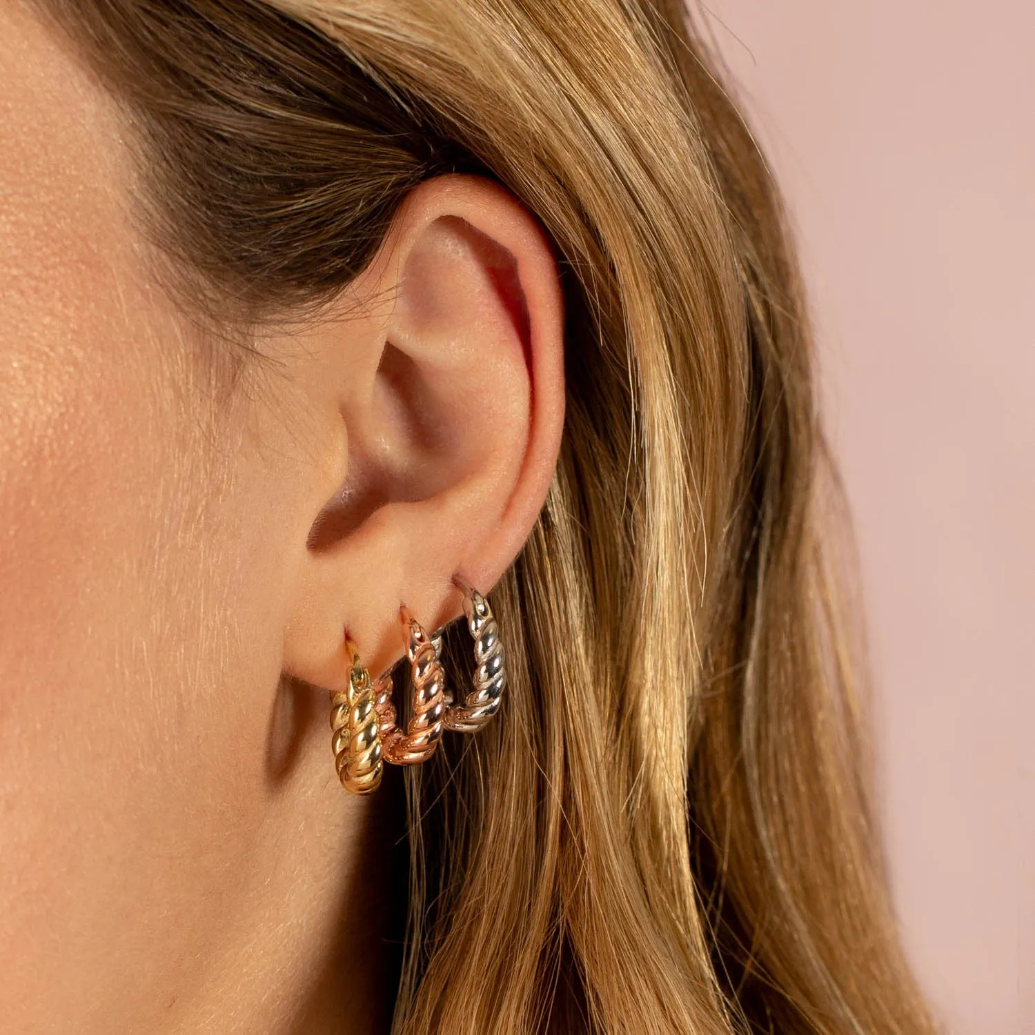 Chunky Spiral Hoop Earring