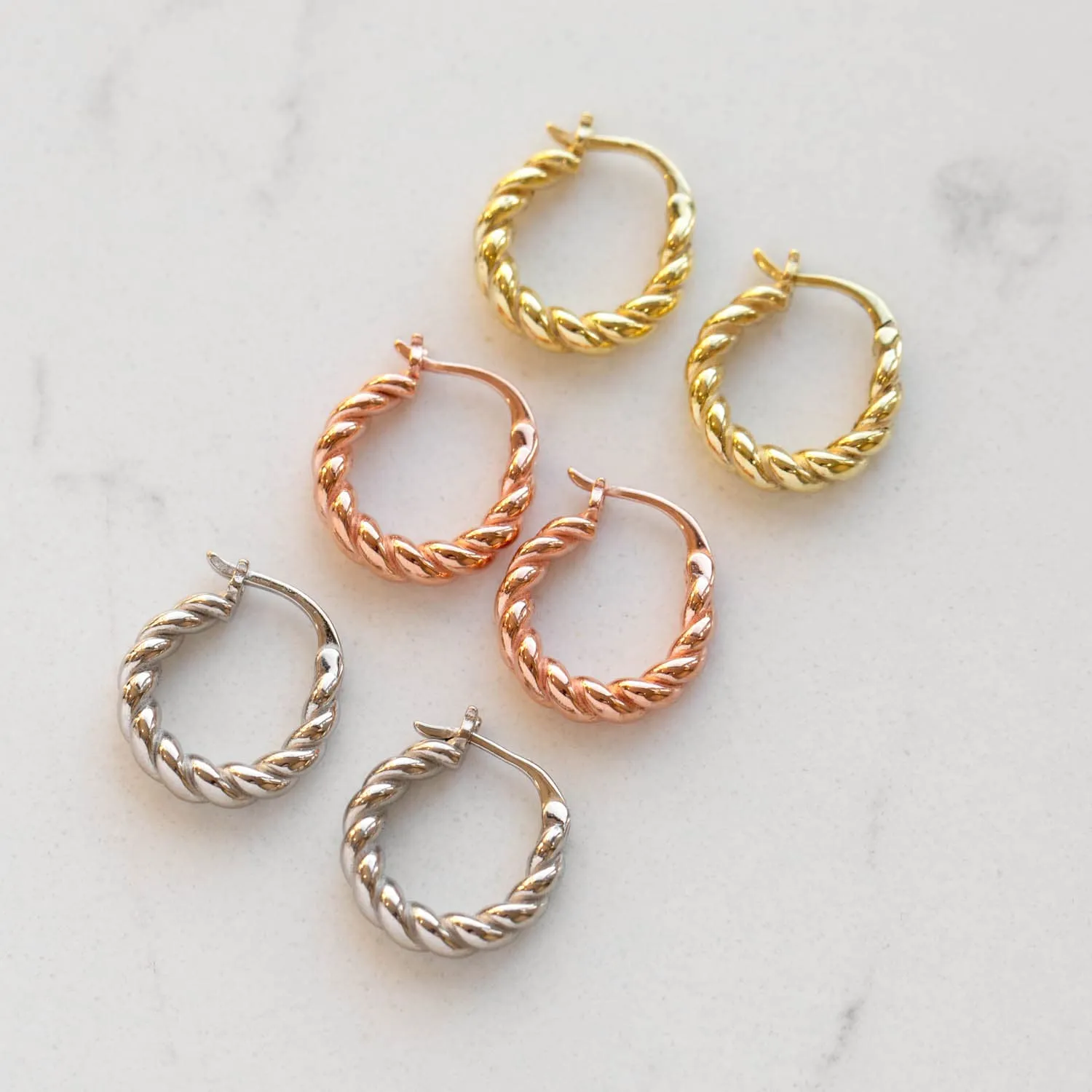 Chunky Spiral Hoop Earring
