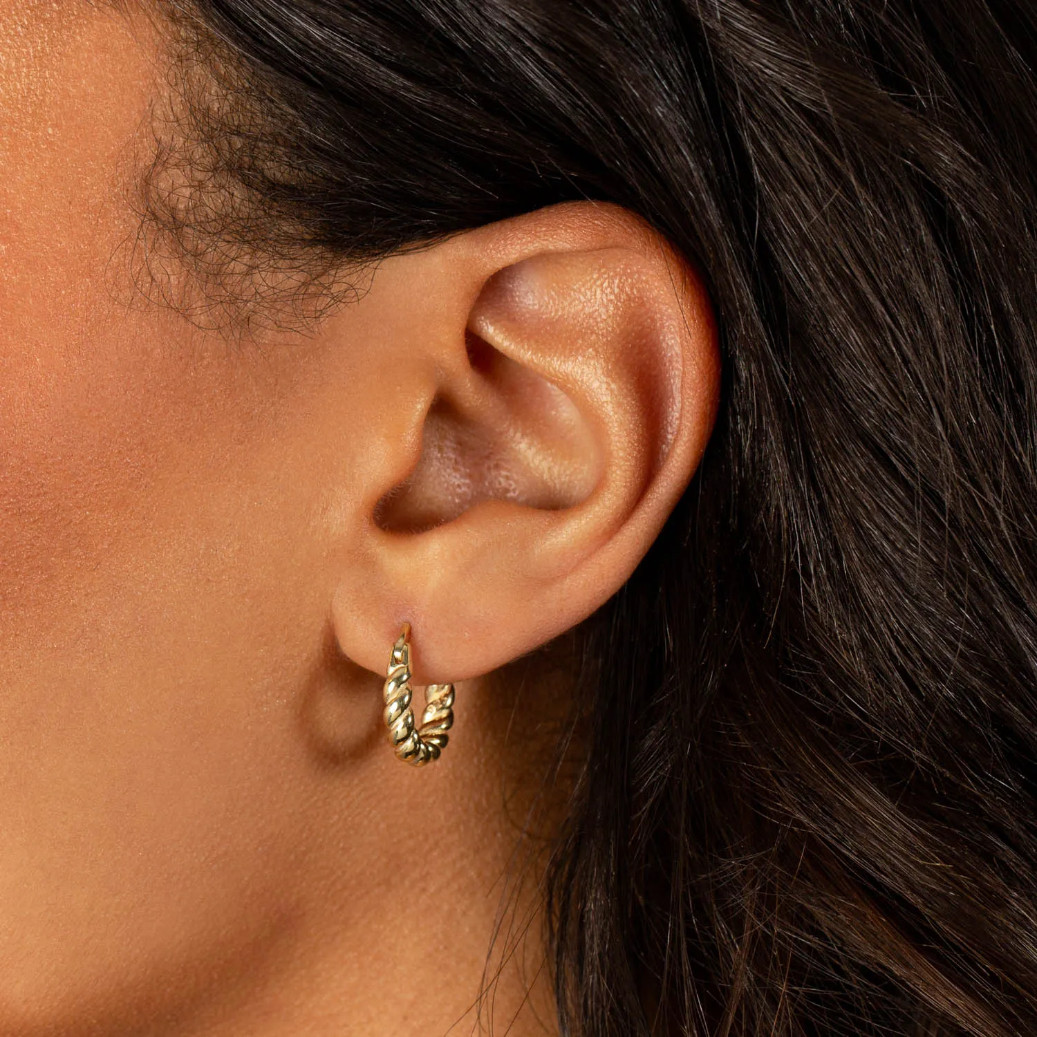 Chunky Spiral Hoop Earring