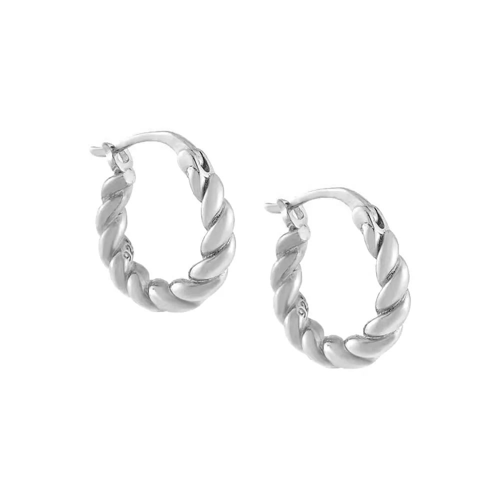 Chunky Spiral Hoop Earring