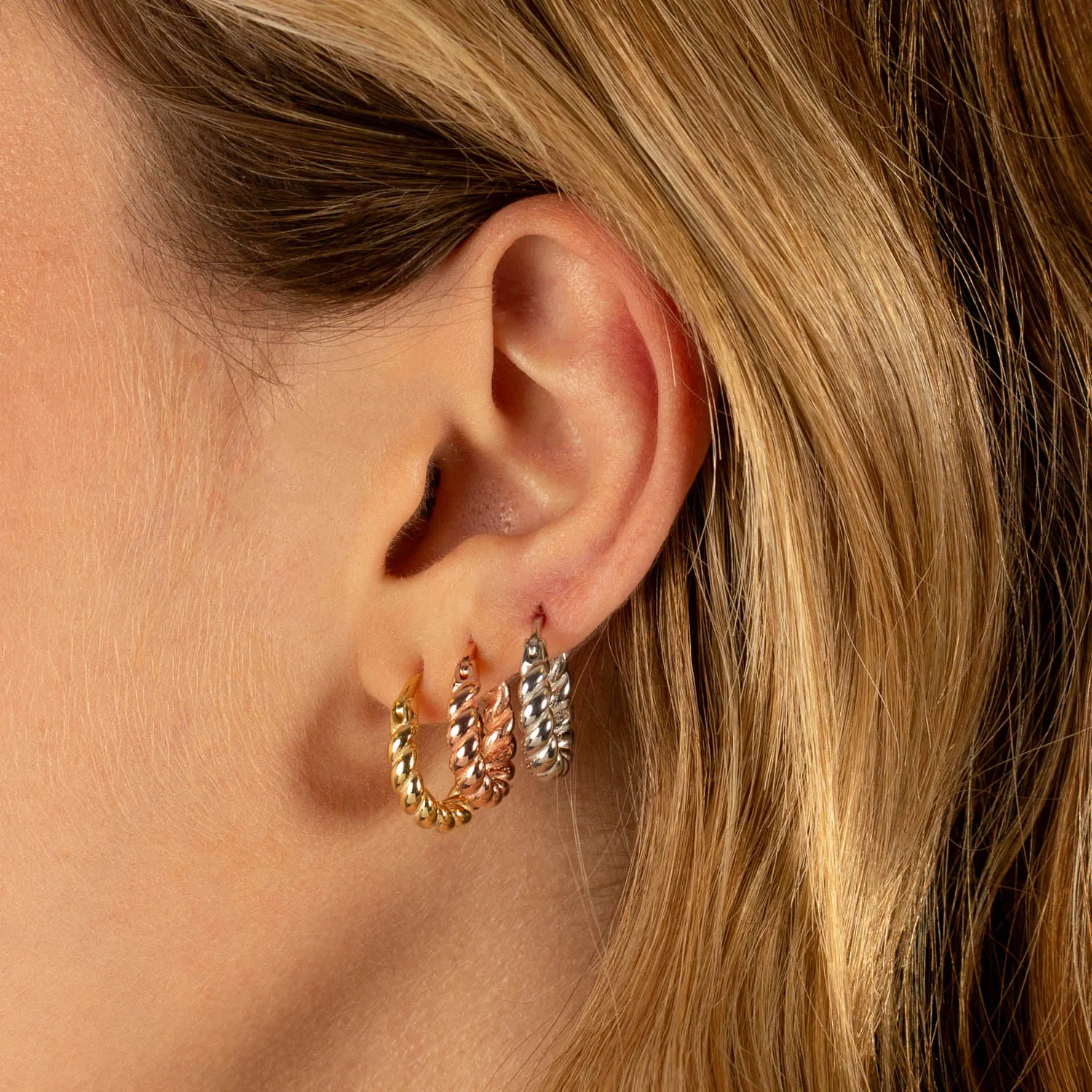 Chunky Spiral Hoop Earring