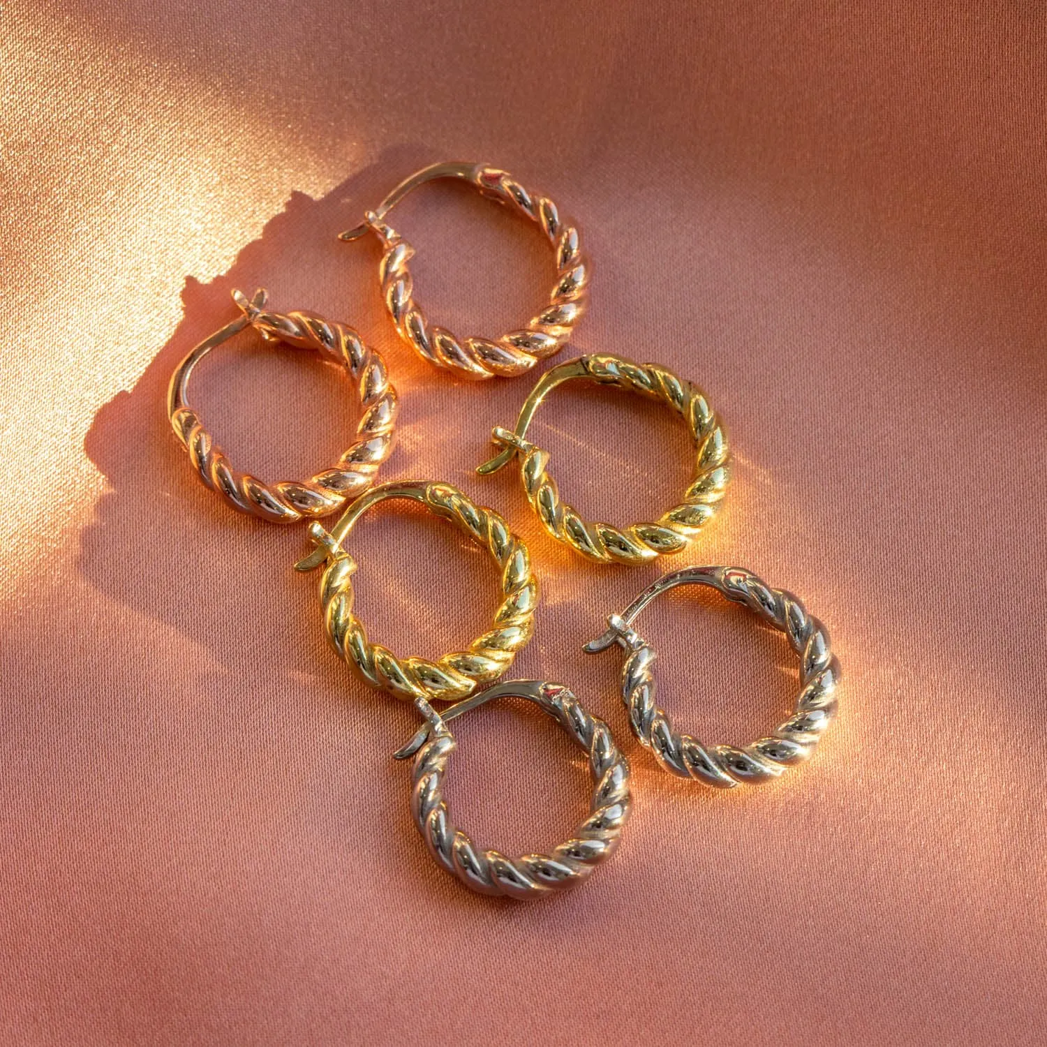 Chunky Spiral Hoop Earring