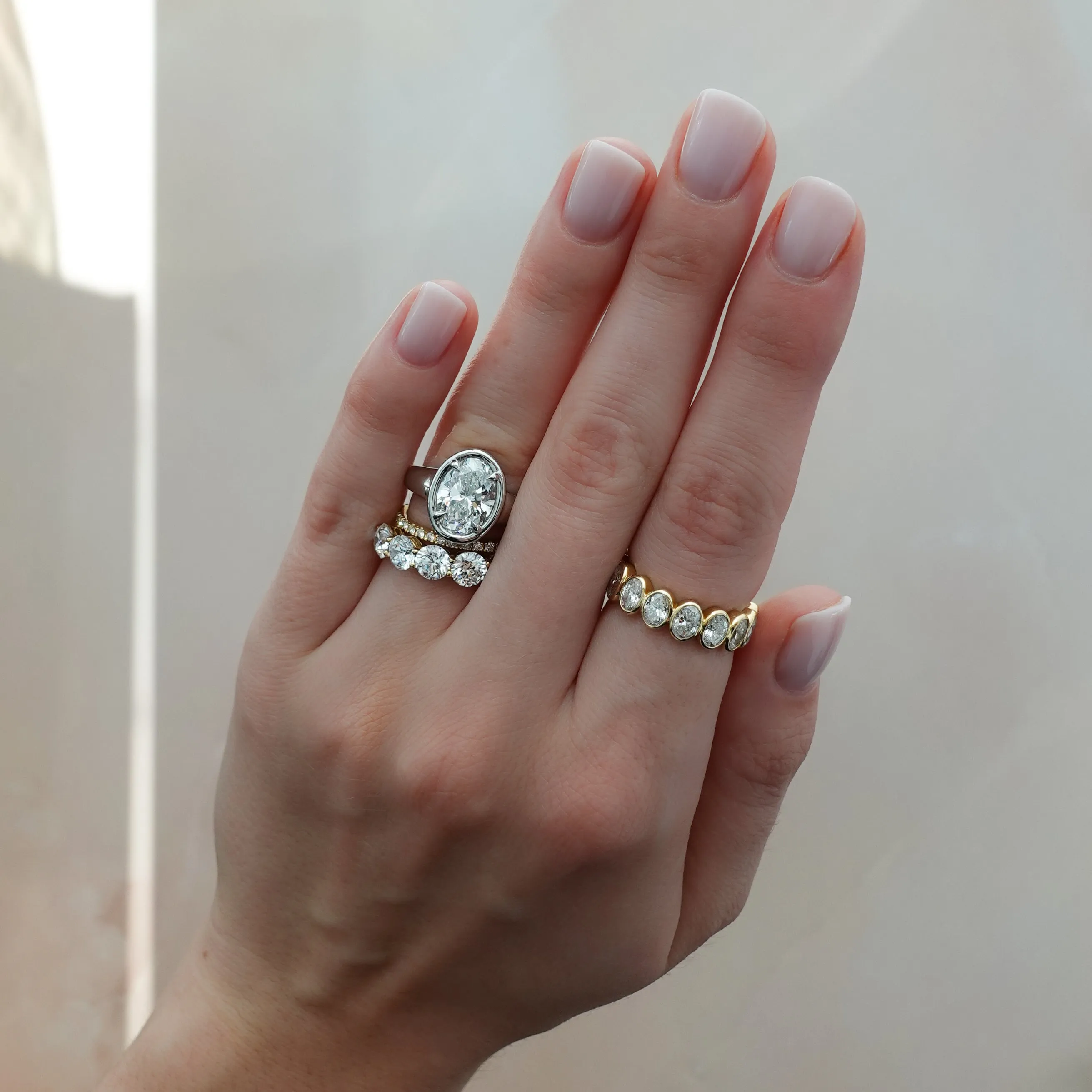 Club Ring Solitaire Engagement Ring With an Oval Cut Diamond