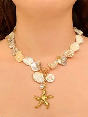 Collar Chunky Conchas Con Estrella De Mar