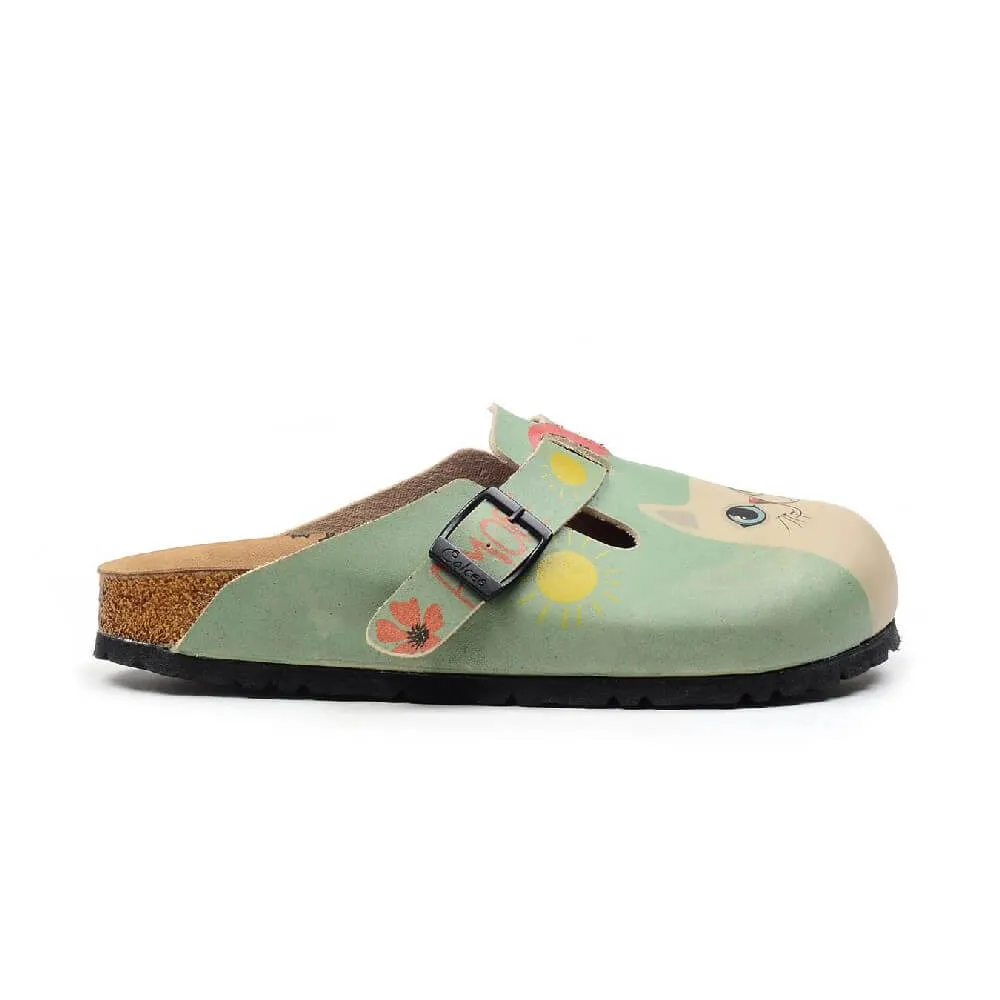 Coral & Mint Buckle-Accent Cat Clogs – CAL397