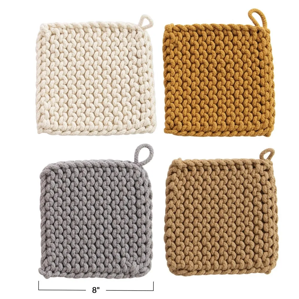 Crochet Pot Holders - Mustard Collection