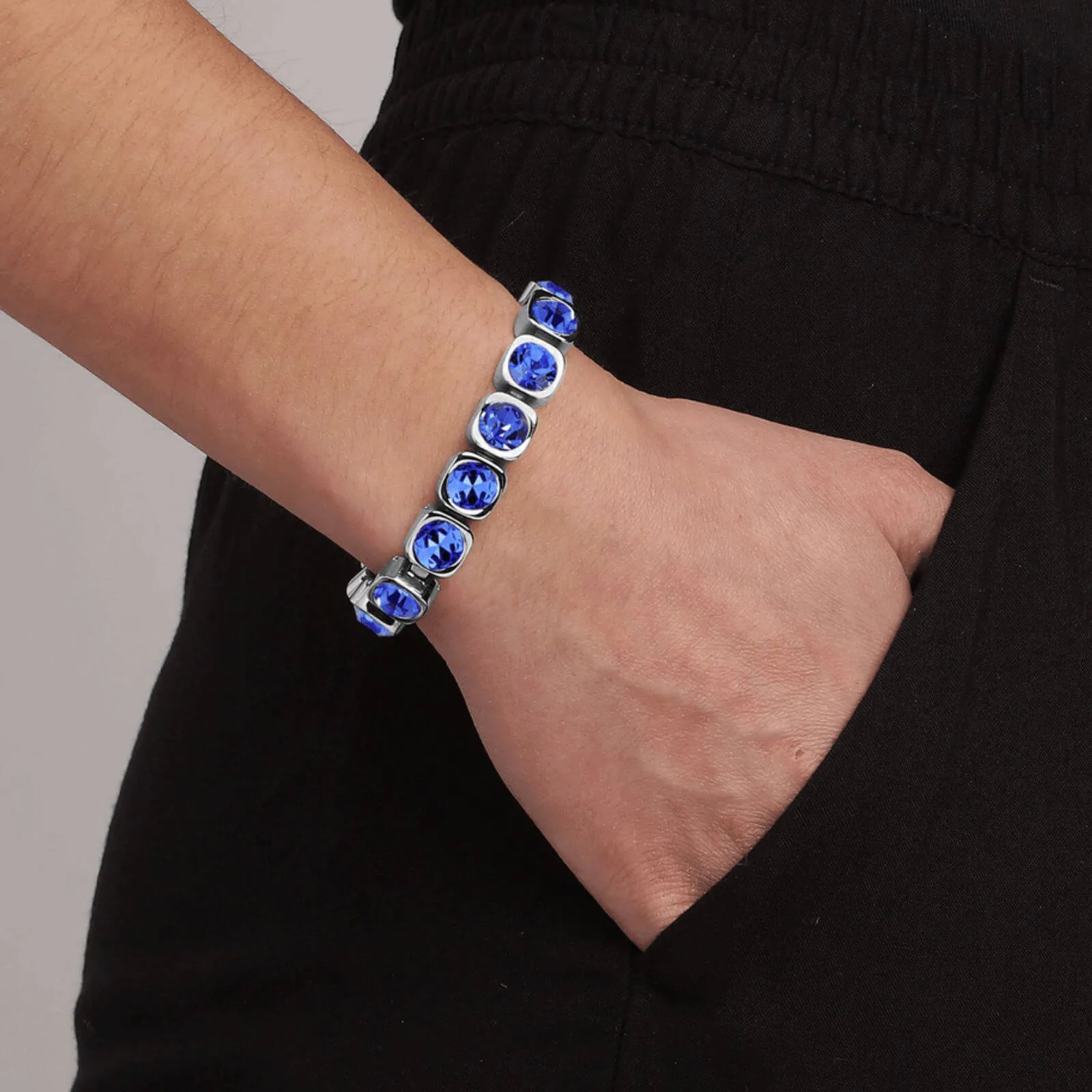 Dyrberg Kern Conian Silver Bracelet - Sapphire