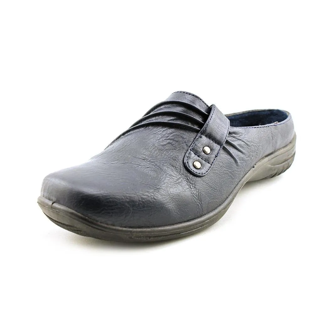 Easy Street womens Easy Street Women's Holly clogs and mules shoes, Navy, 8 US