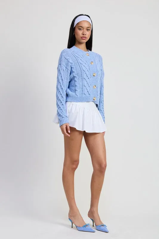 Emory Park CHUNKY CABLE KNIT CARDIGAN