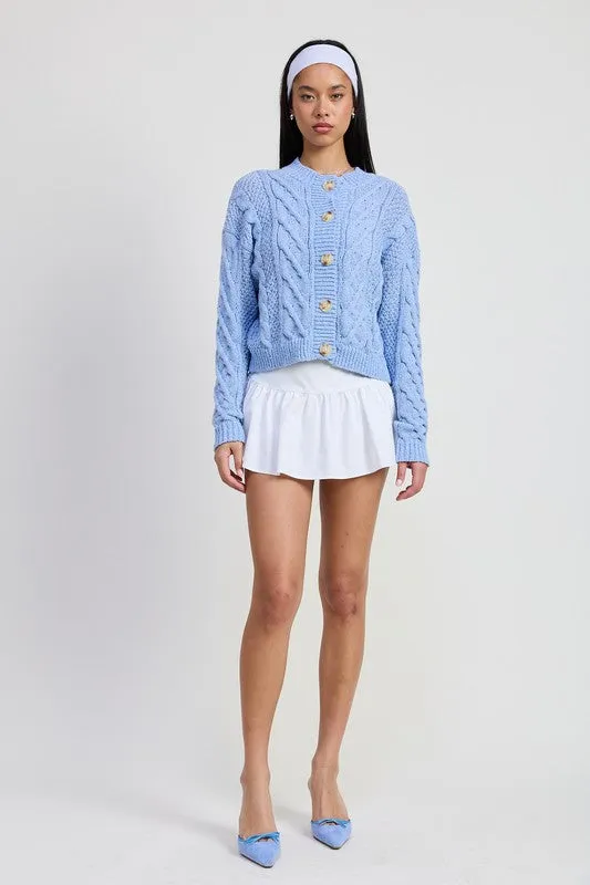 Emory Park CHUNKY CABLE KNIT CARDIGAN