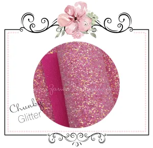 Fairy Dust Pretty In Rose Pink ~ Glitter Canvas Craft Fabric Sheets