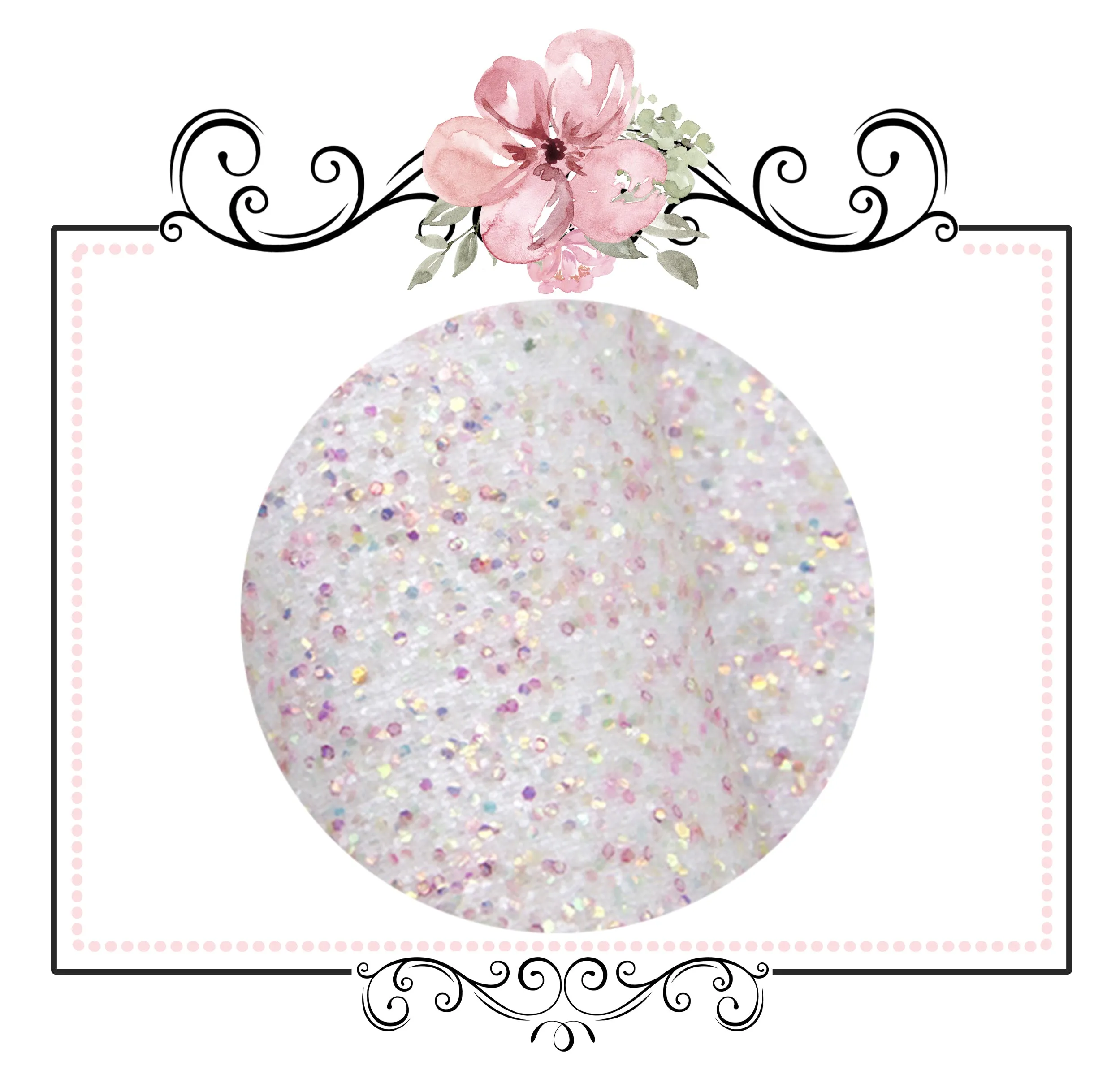 Fairy Dust Pretty In Rose Pink ~ Glitter Canvas Craft Fabric Sheets