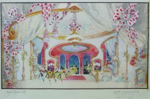 Gaite Parisienne - Print Of Watercolor Set Sketch  By Zack Brown