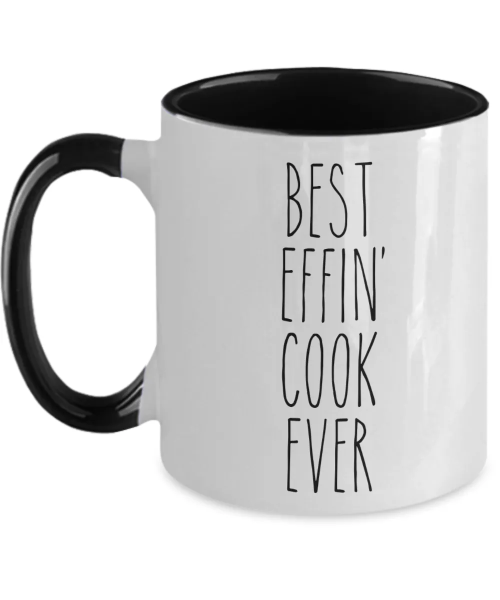 Gift For Cook2 Best Effin' Cook2 Ever Mug Two-Tone Coffee Cup Funny Coworker Gifts