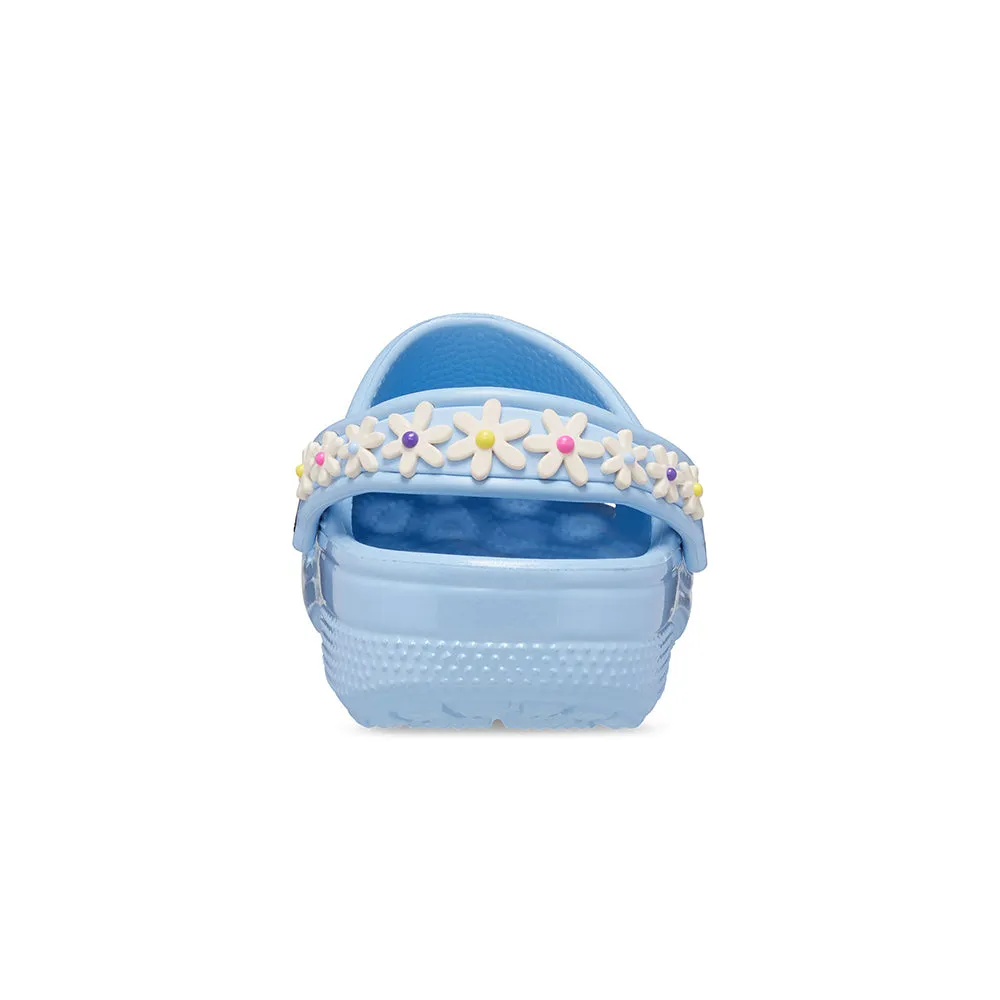 Giày Clog Trẻ Em Crocs Toddler Classic Daisy Chain - Blue Calcite
