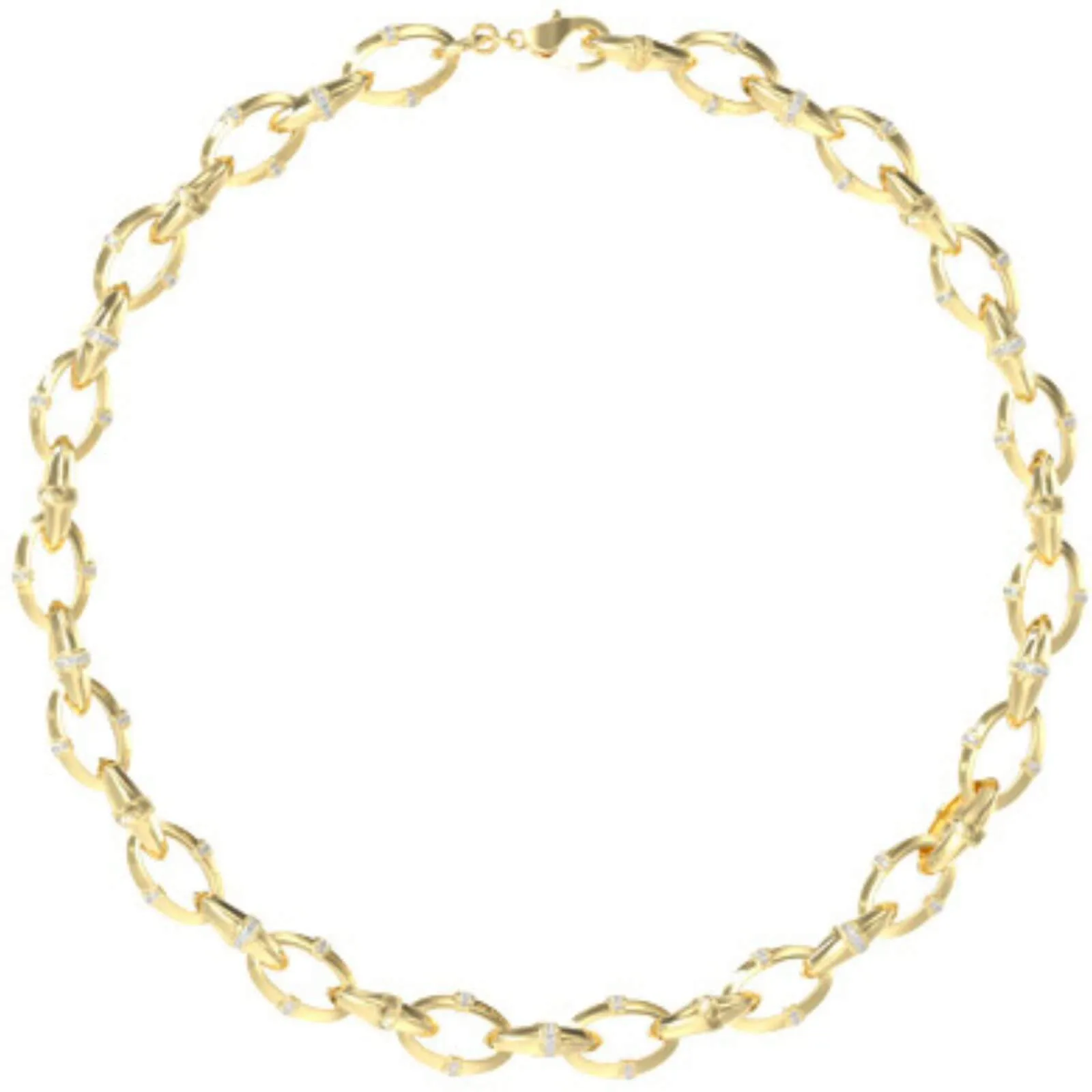 Guess Gold Bamboo Chunky Necklace