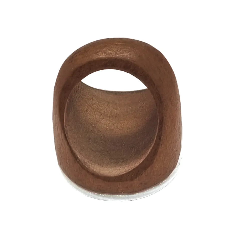 Hand Made Wood and Mother of Pearl Ring
