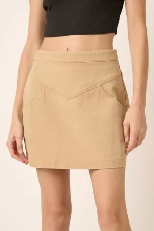 Hazel Blues® |  Mittoshop Zipper Back Twill Mini Skirt