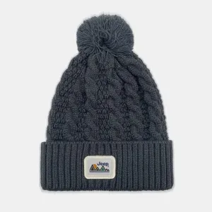 Jeep Pom Pom Beanie Charcoal