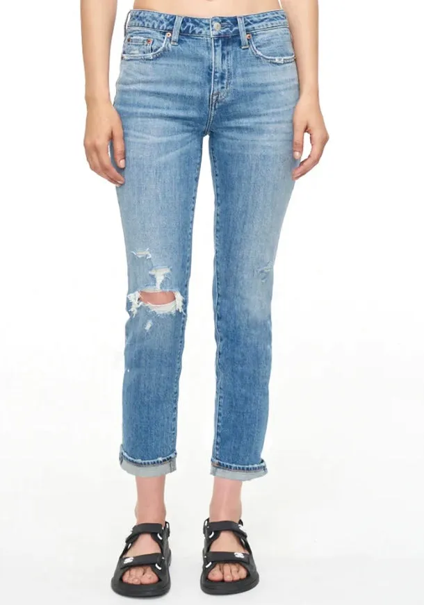 JESSIE MID RISE EVERYDAY SLIM STRAIGHT - HARBOR DISTRESSED