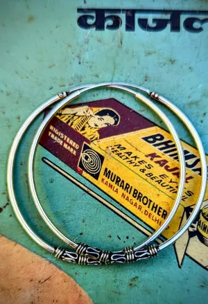 Large tribal wirework hoops
