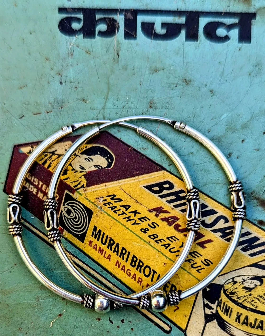 Large tribal wirework hoops