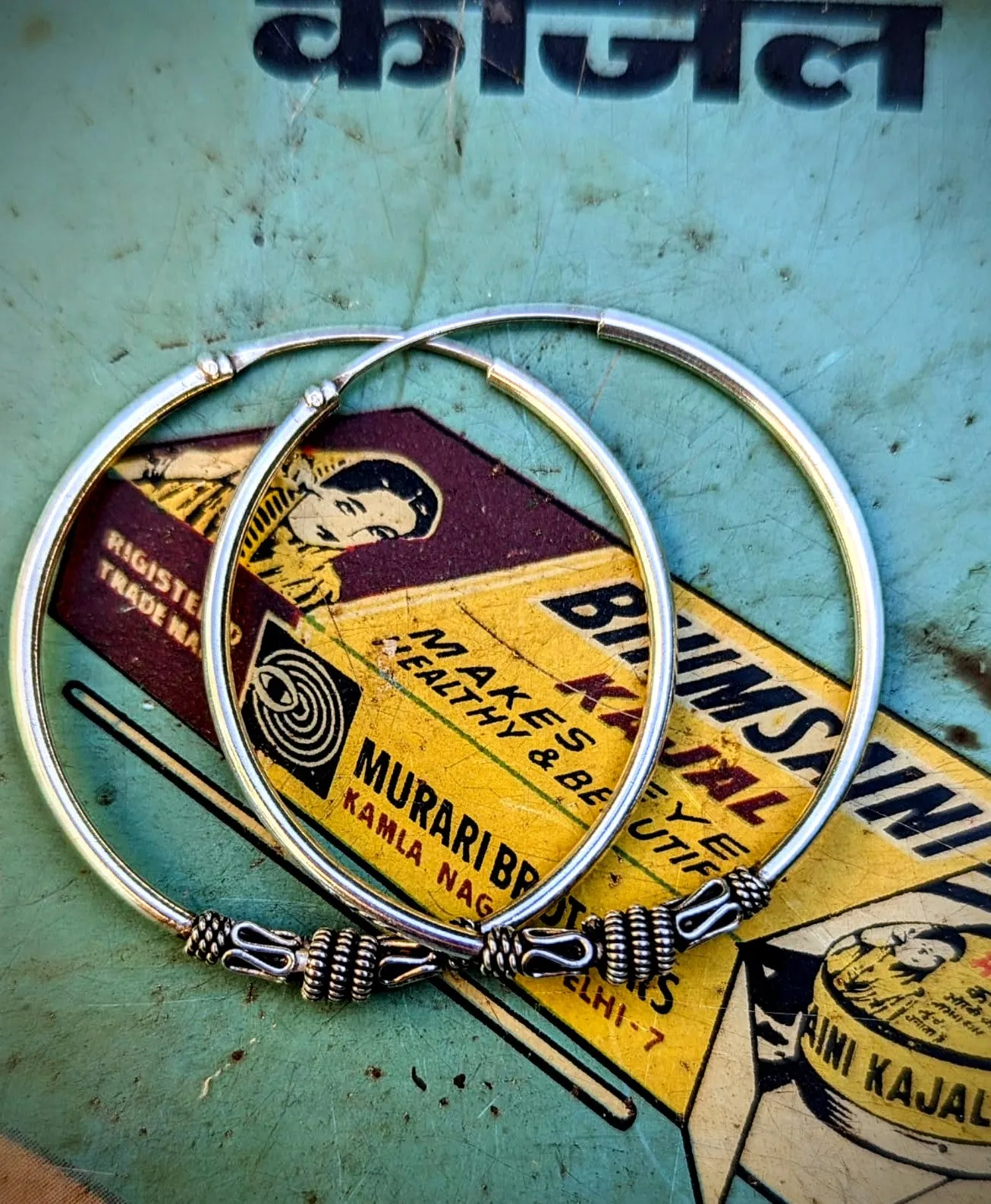 Large tribal wirework hoops