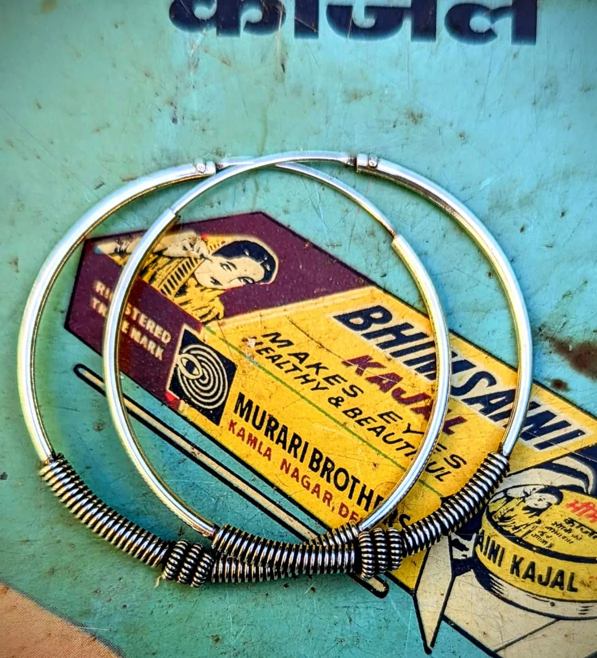 Large tribal wirework hoops