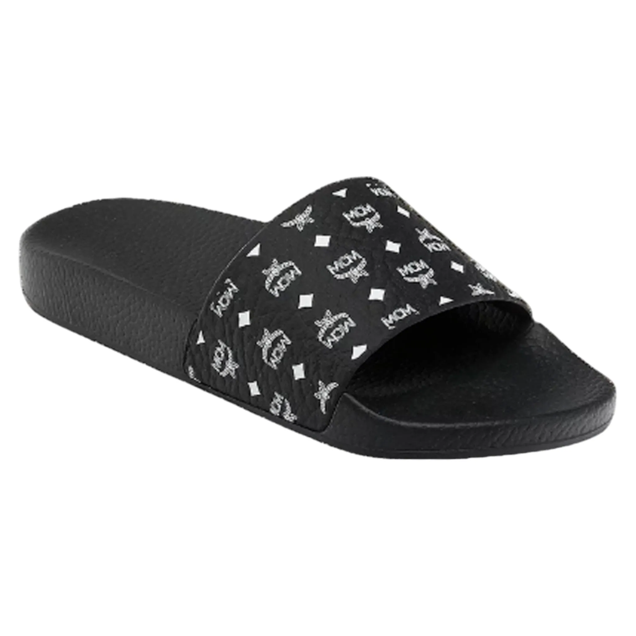 MCM Men's Monogram Visetos Print Slides