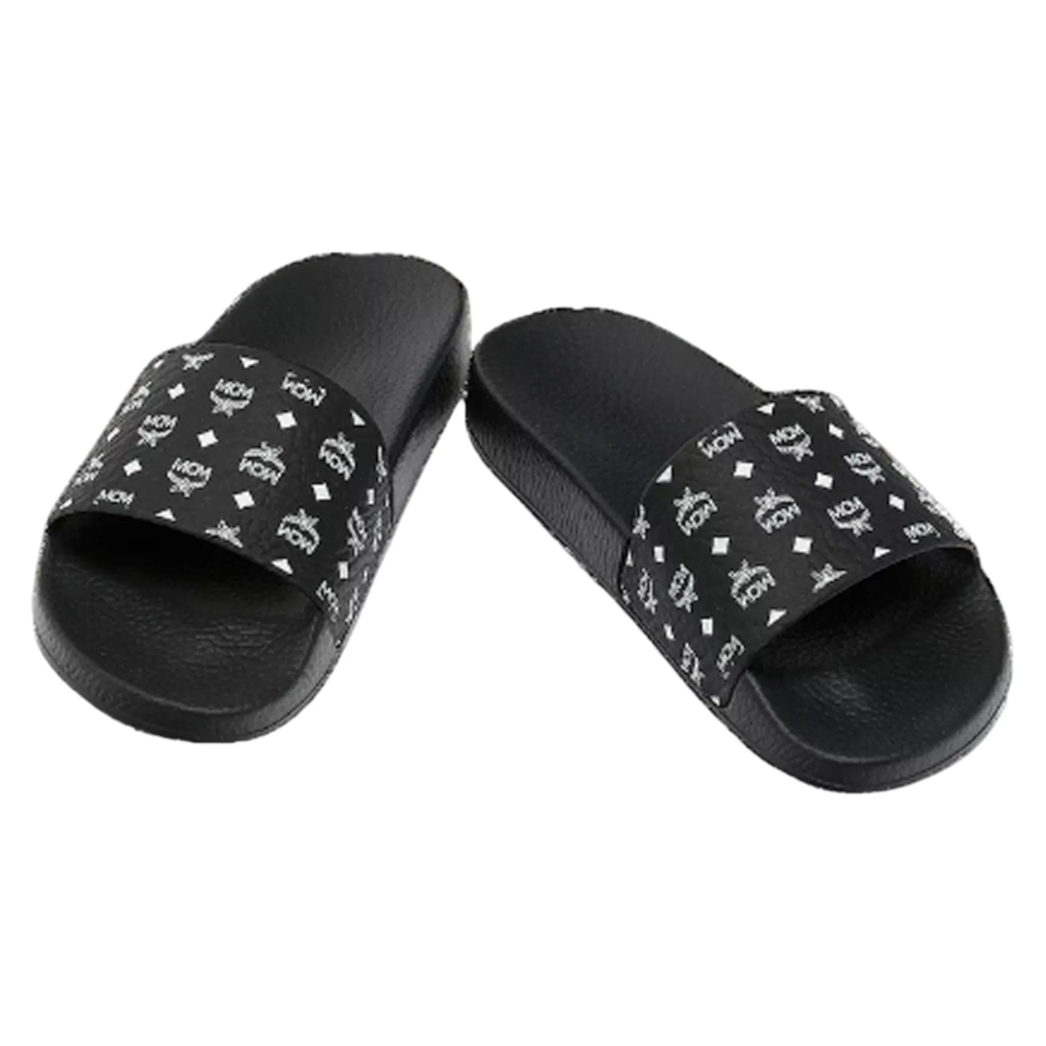 MCM Men's Monogram Visetos Print Slides