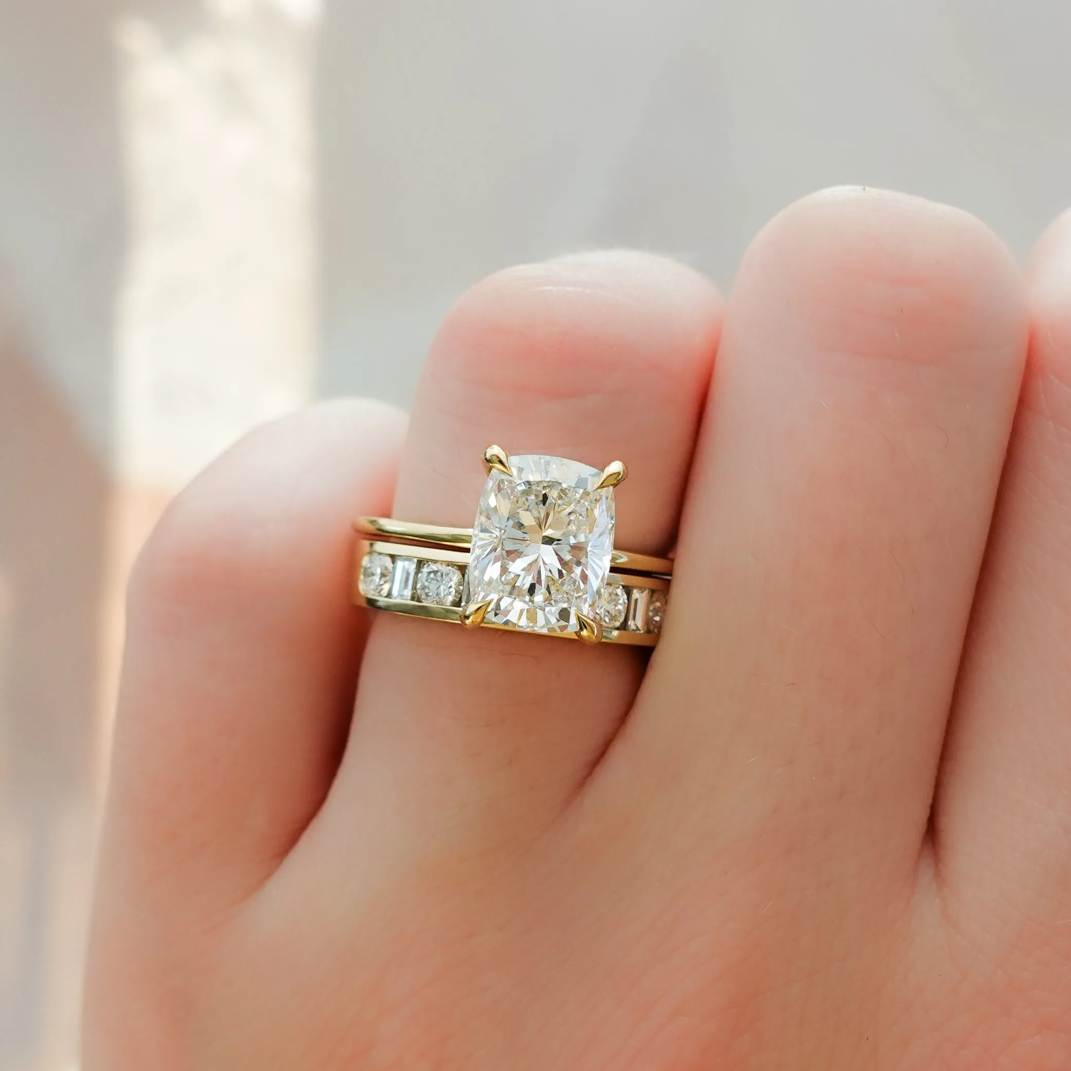 Multi Shape Channel Set Wedding band