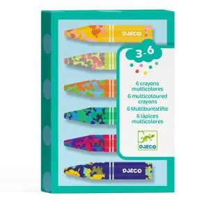 Multicoloured Crayon Set 6 Pack